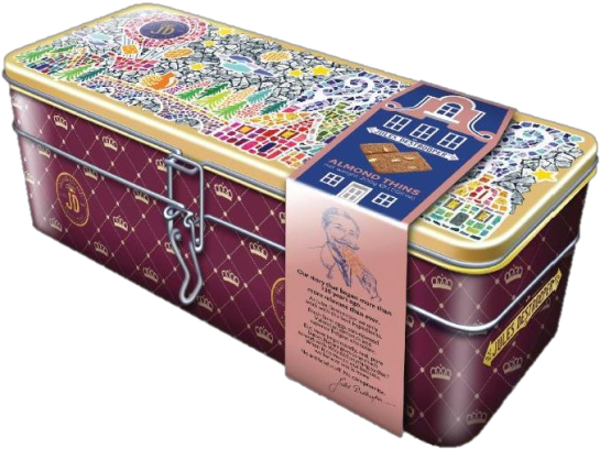 JD 比利時馬賽克小鎮杏仁脆片餅乾 Luxury Gift Tin- Almond Thins 200g JD 比利時馬賽克小鎮杏仁脆片餅乾 Luxury Gift Tin- Almond Thins 200g