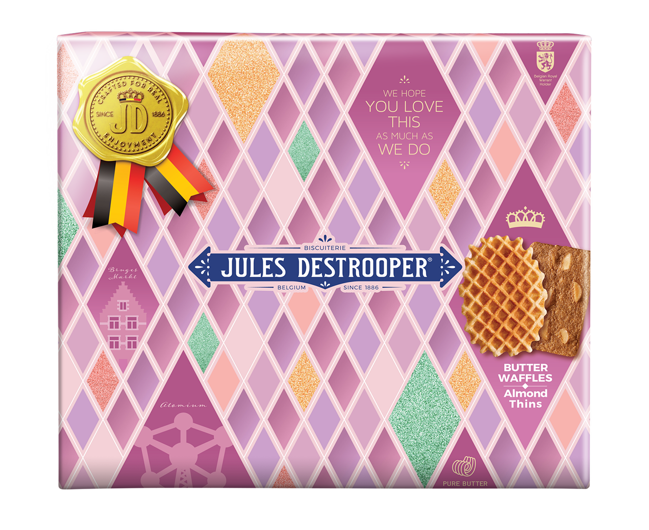 JD 高雅什錦餅乾花紙禮盒 Butter Waffles & Almond Thins 200g JD 高雅什錦餅乾花紙禮盒 Butter Waffles & Almond Thins 200g