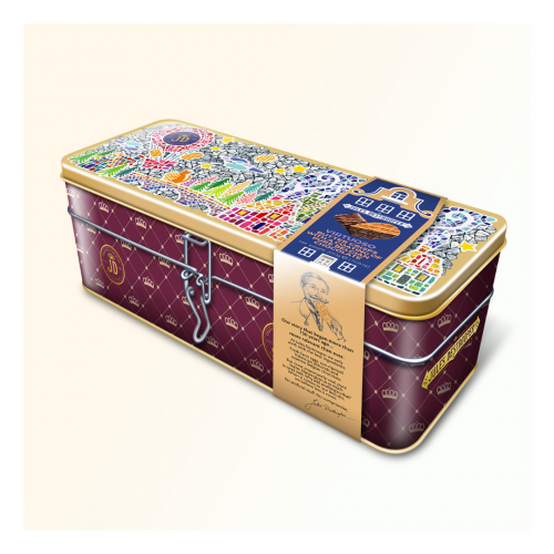 JD 馬賽克小鎮雙重巧克力脆片餅乾 Luxury Gift Tin-Virtuoso & Butter Crisps with Belgian Dark Chocolate 200g