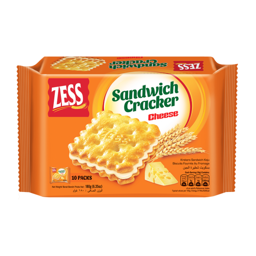 ZESS芝士味方形夾心餅乾  ZESS SANDWICH CRACKER - CHEESE