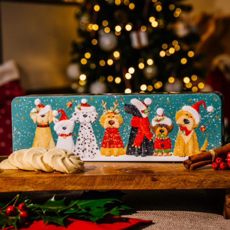 歡樂小狗餅乾禮盒 Christmas Dog Lemon & Orange Whirl Tin