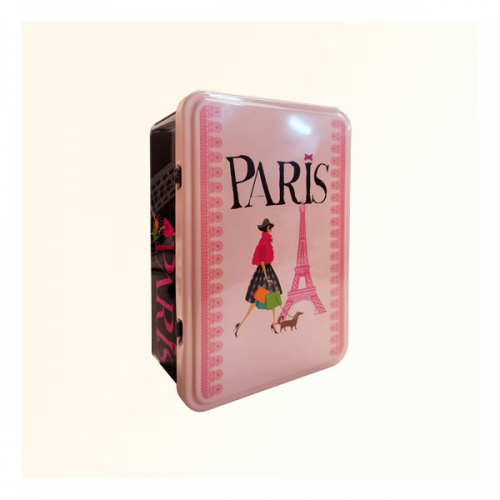 Biscuiterie de l'Abbaye 巴黎小鎮牛油餅乾禮盒 Pure Butter Biscuits Paris Rose Tins