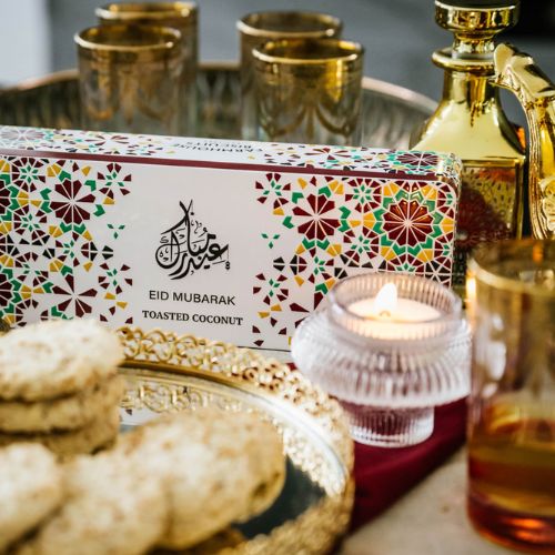 焙椰餅乾禮盒 Eid Toasted Coconut  Embossed Tin