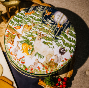 什錦餅乾圓盒 Woodland Scene Tin
