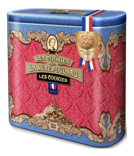 普拉媽媽傳统法式焦糖蘋果牛油曲奇餅禮罐 (瑪瑙) Pure Butter Cookies Apple & Caramel Premium Vintage cookie tin box -Aga...