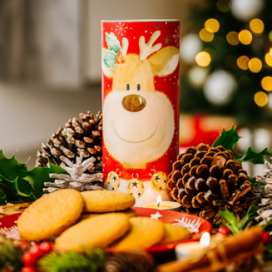 英國可愛麋鹿餅乾筒 Reindeer Ginger Tube