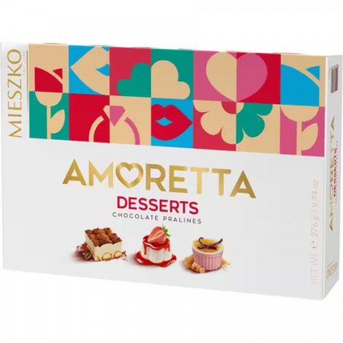 什锦夾心巧克力方形禮盒 Amoretta Desserts Rectangle Tin