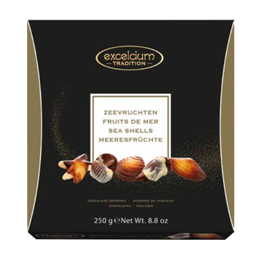 比利時曜夜貝殼巧克力禮盒 SEASHELLS 250 G WITH  HAZELNUT FILLING