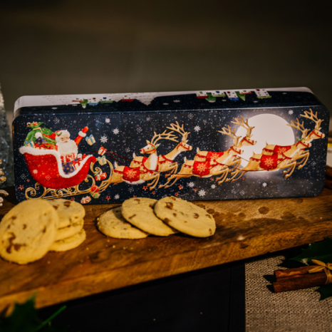 飛行聖诞老人節日餅乾禮盒 Christmas Flying Santa Milk Choc Chip Tin