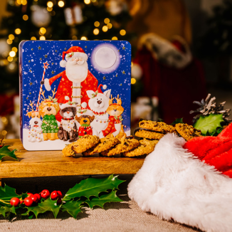 聖誕老人餅乾什锦禮盒 Christmas Flying Santa Milk Choc Chip Tin
